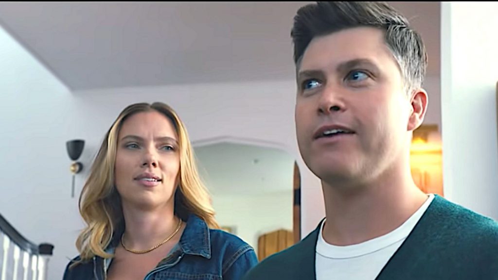 Scarlett Johansson And Colin Jost Team Up For Super Bowl Commercial