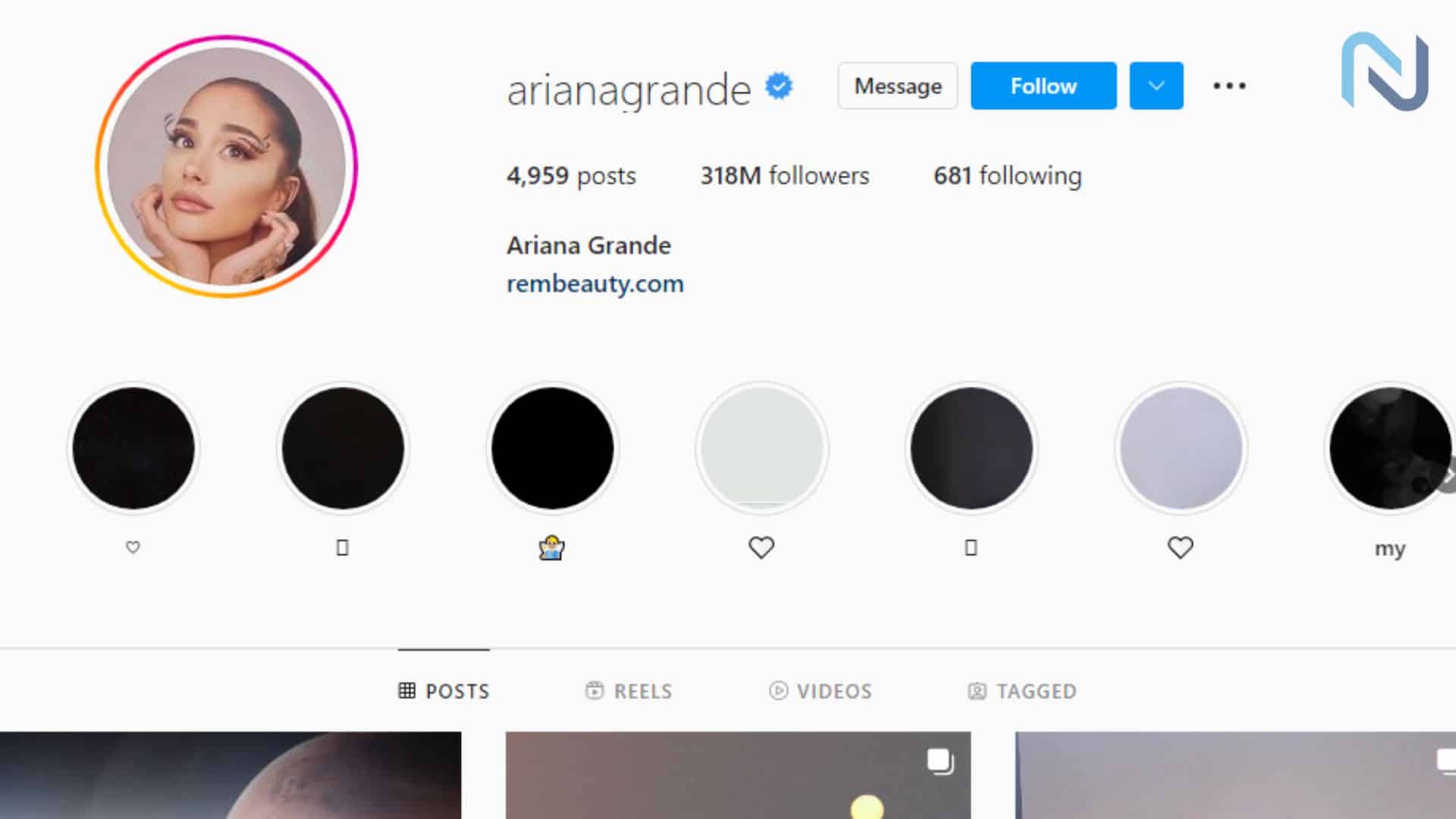 Ariana Grande Most Followed Instagram Account