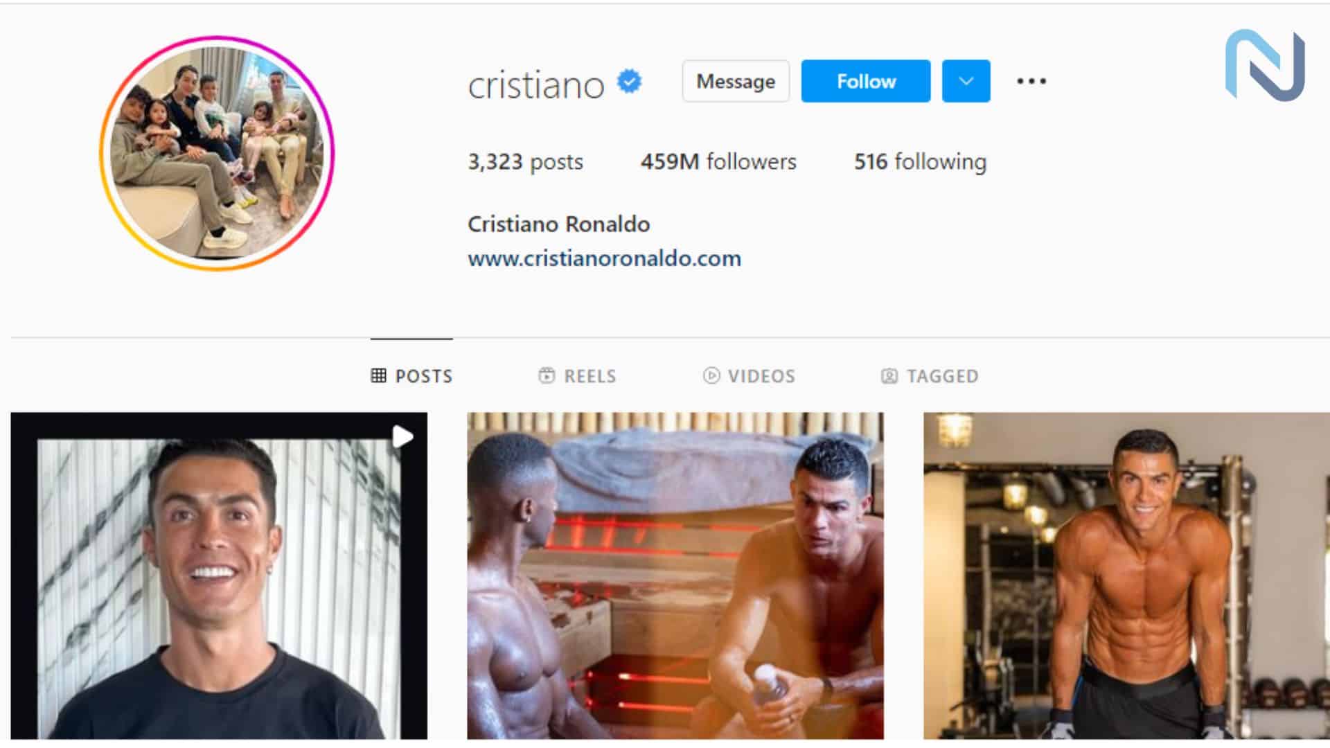 Cristiano Ronaldo Most Followed Instagram Account